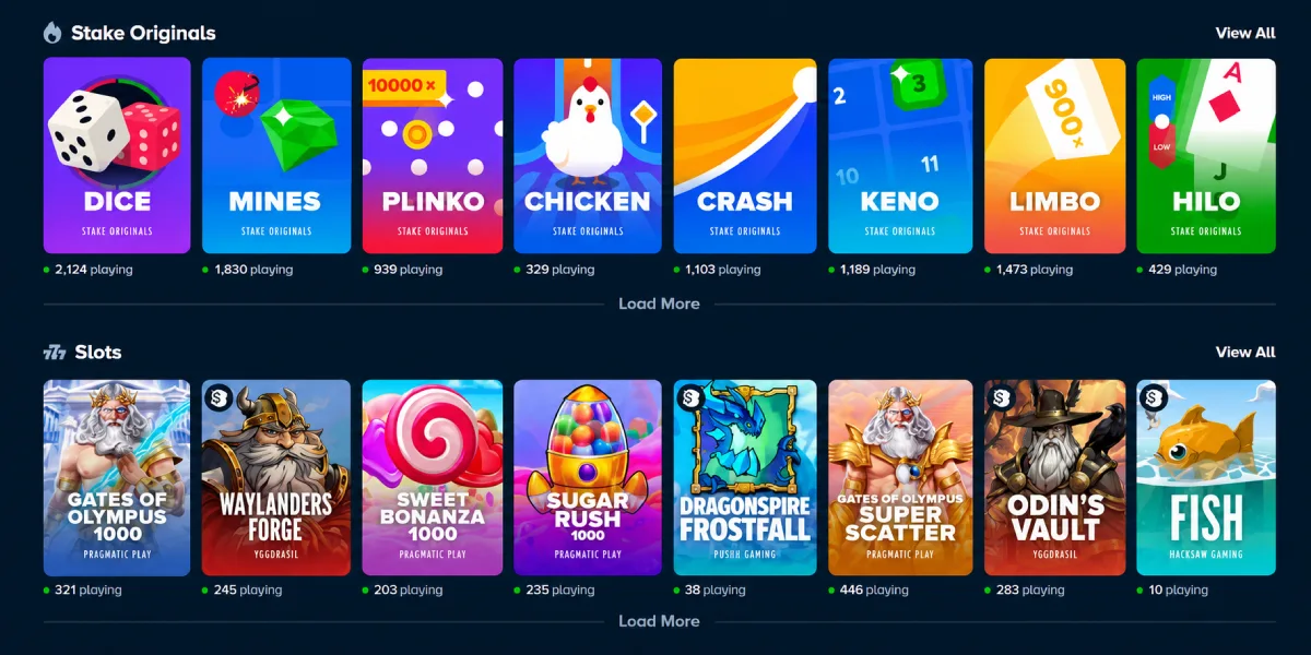 Stake Casino παιχνίδια Stake Originals και δημοφιλή φρουτάκια online